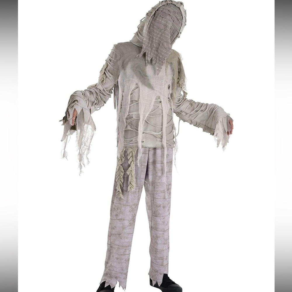Mummified Mummy Child Boys XL 14-16 Halloween Costume Scary Horror Thriller